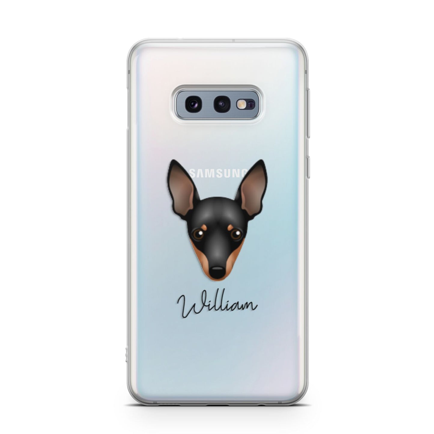 Miniature Pinscher Personalised Samsung Galaxy S10E Case