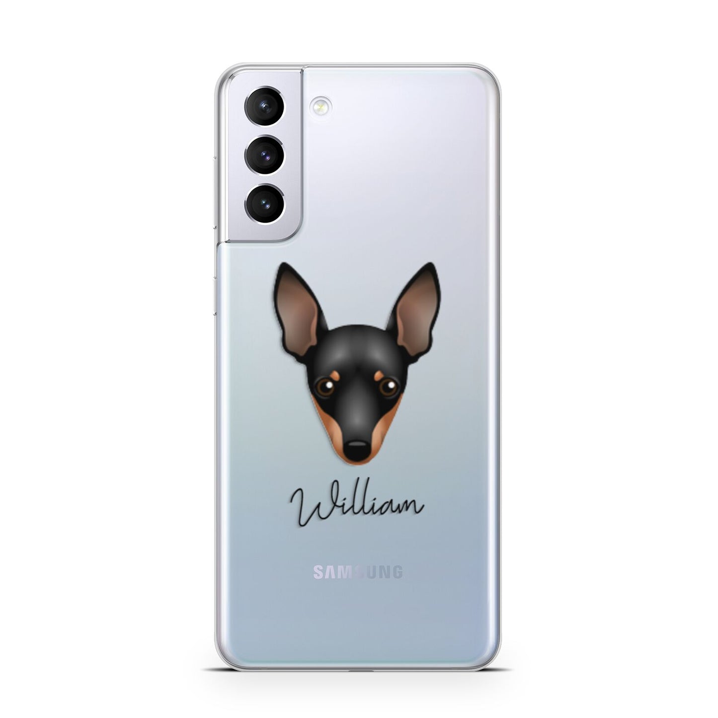 Miniature Pinscher Personalised Samsung S21 Plus Phone Case