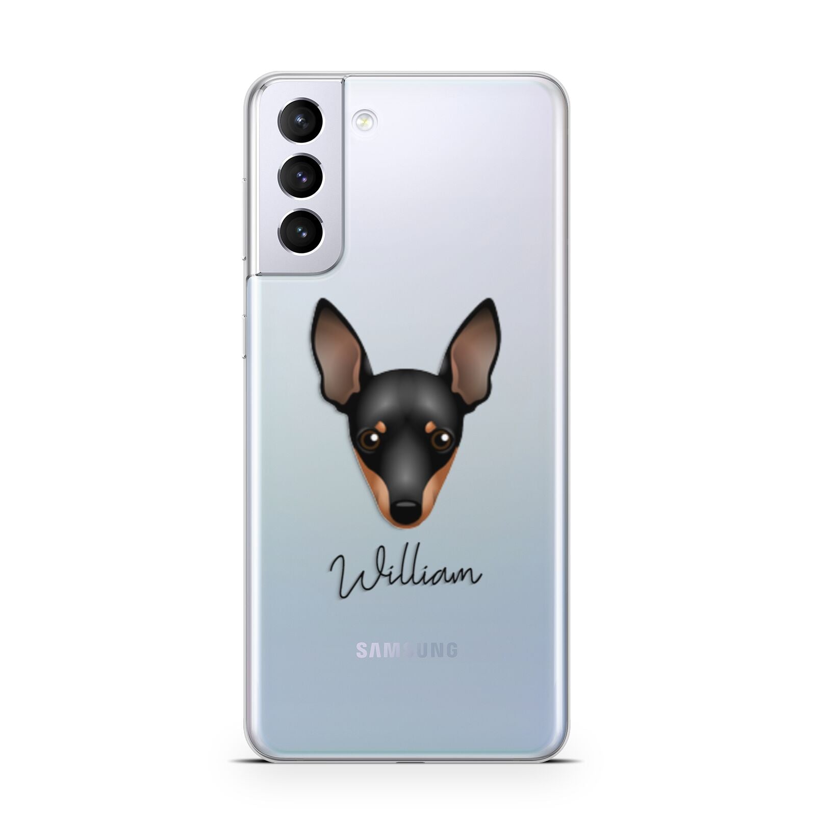 Miniature Pinscher Personalised Samsung S21 Plus Phone Case