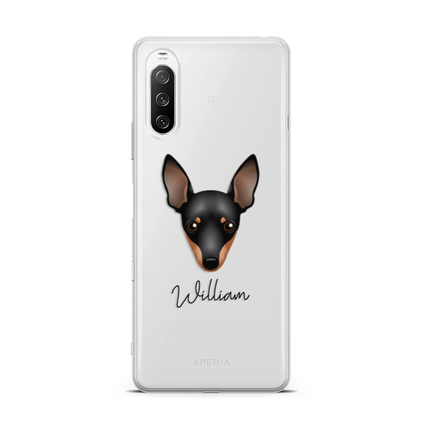 Miniature Pinscher Personalised Sony Xperia 10 III Case