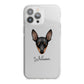 Miniature Pinscher Personalised iPhone 13 Pro Max TPU Impact Case with White Edges