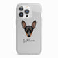 Miniature Pinscher Personalised iPhone 13 Pro TPU Impact Case with White Edges