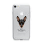Miniature Pinscher Personalised iPhone 7 Bumper Case on Silver iPhone