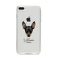 Miniature Pinscher Personalised iPhone 8 Plus Bumper Case on Silver iPhone