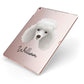 Miniature Poodle Personalised Apple iPad Case on Rose Gold iPad Side View