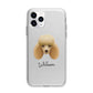 Miniature Poodle Personalised Apple iPhone 11 Pro Max in Silver with Bumper Case