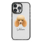 Miniature Poodle Personalised iPhone 14 Pro Max Black Impact Case on Silver phone