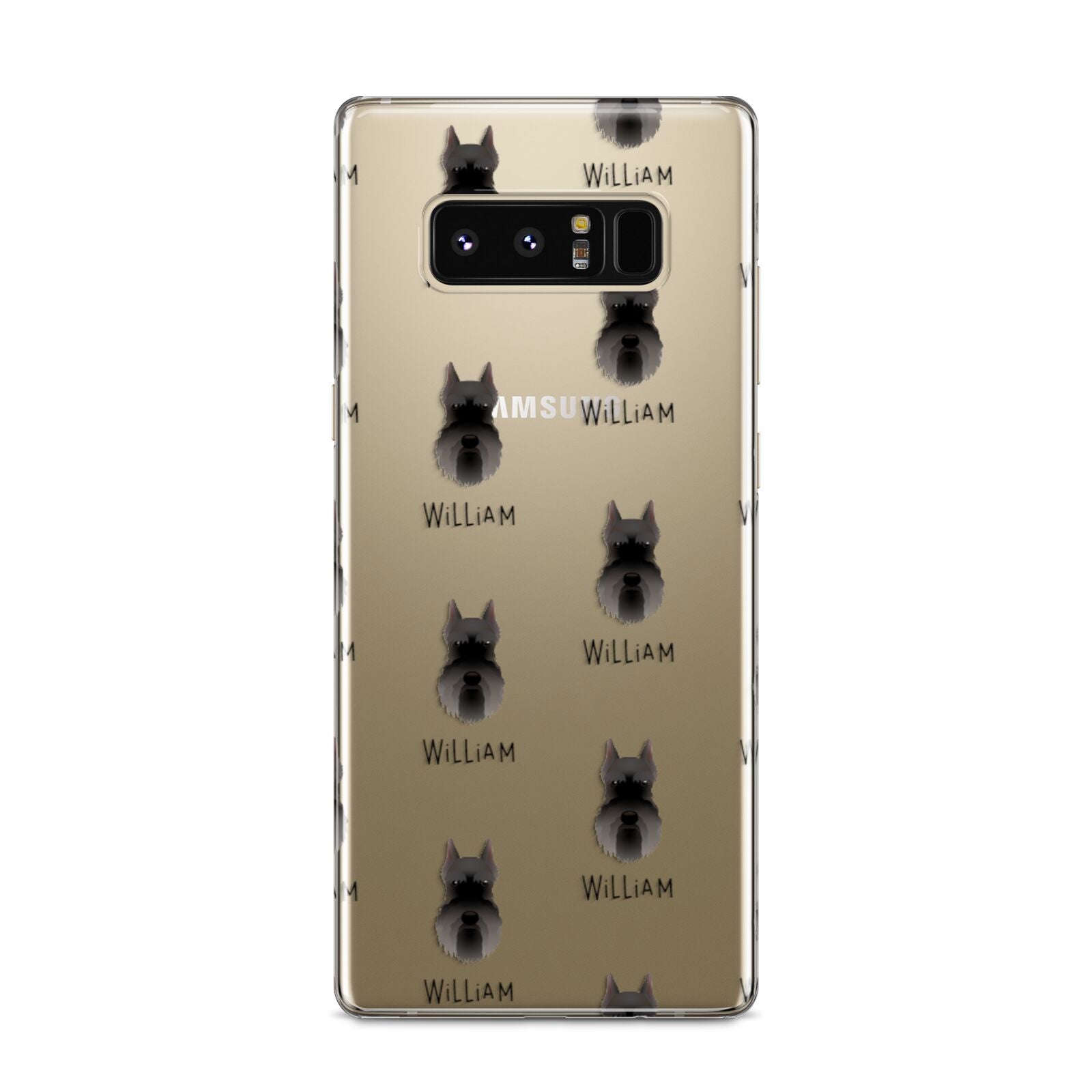 Miniature Schnauzer Icon with Name Samsung Galaxy S8 Case