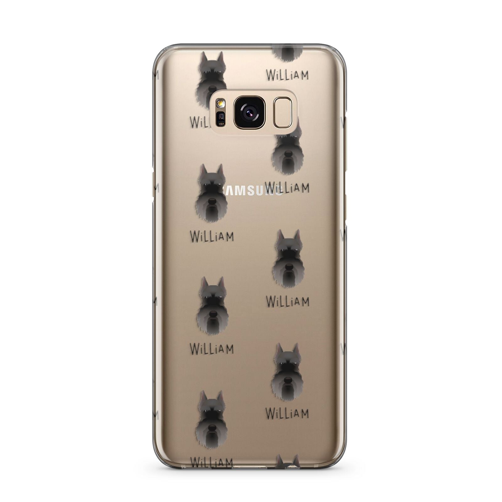 Miniature Schnauzer Icon with Name Samsung Galaxy S8 Plus Case