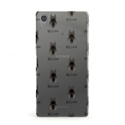 Miniature Schnauzer Icon with Name Sony Xperia Case