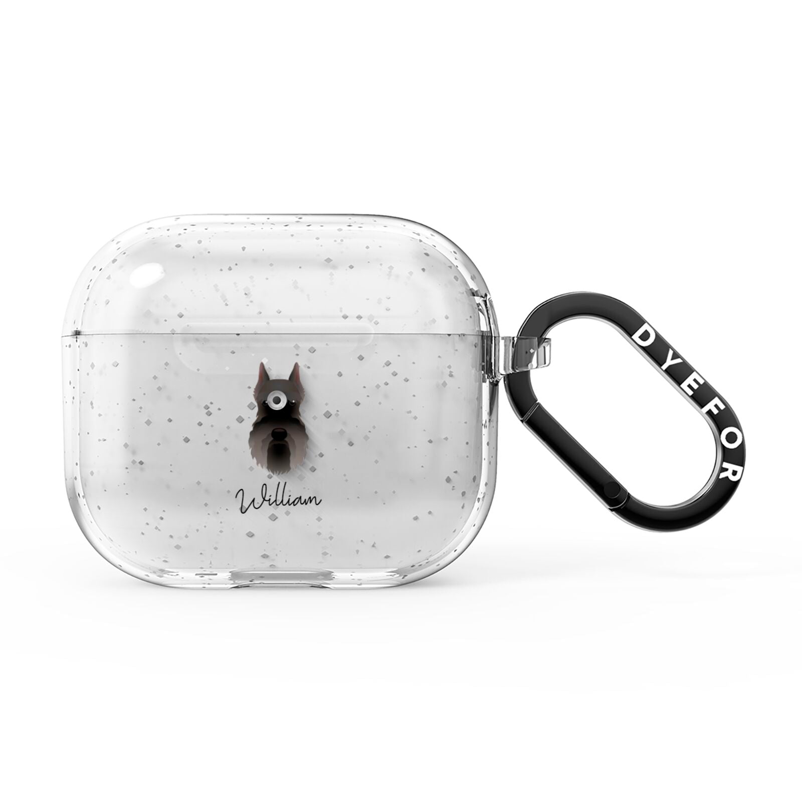 Miniature Schnauzer Personalised AirPods Glitter Case 3rd Gen