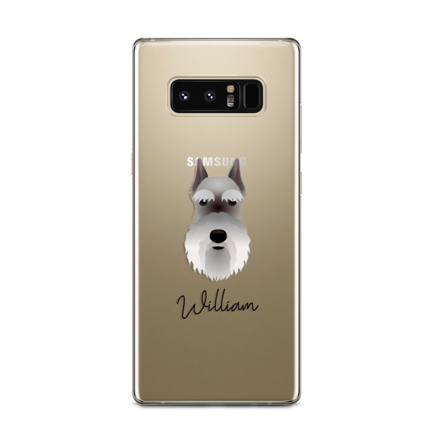 Miniature Schnauzer Personalised Samsung Galaxy Note 8 Case