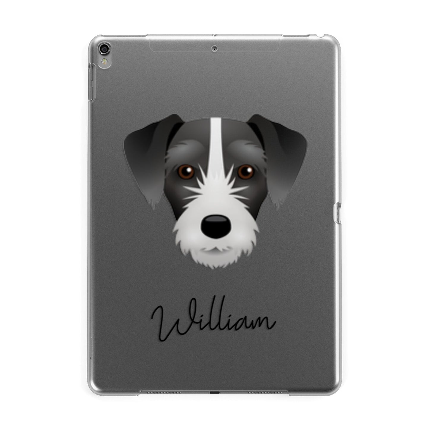 Miniature Schnoxie Personalised Apple iPad Grey Case