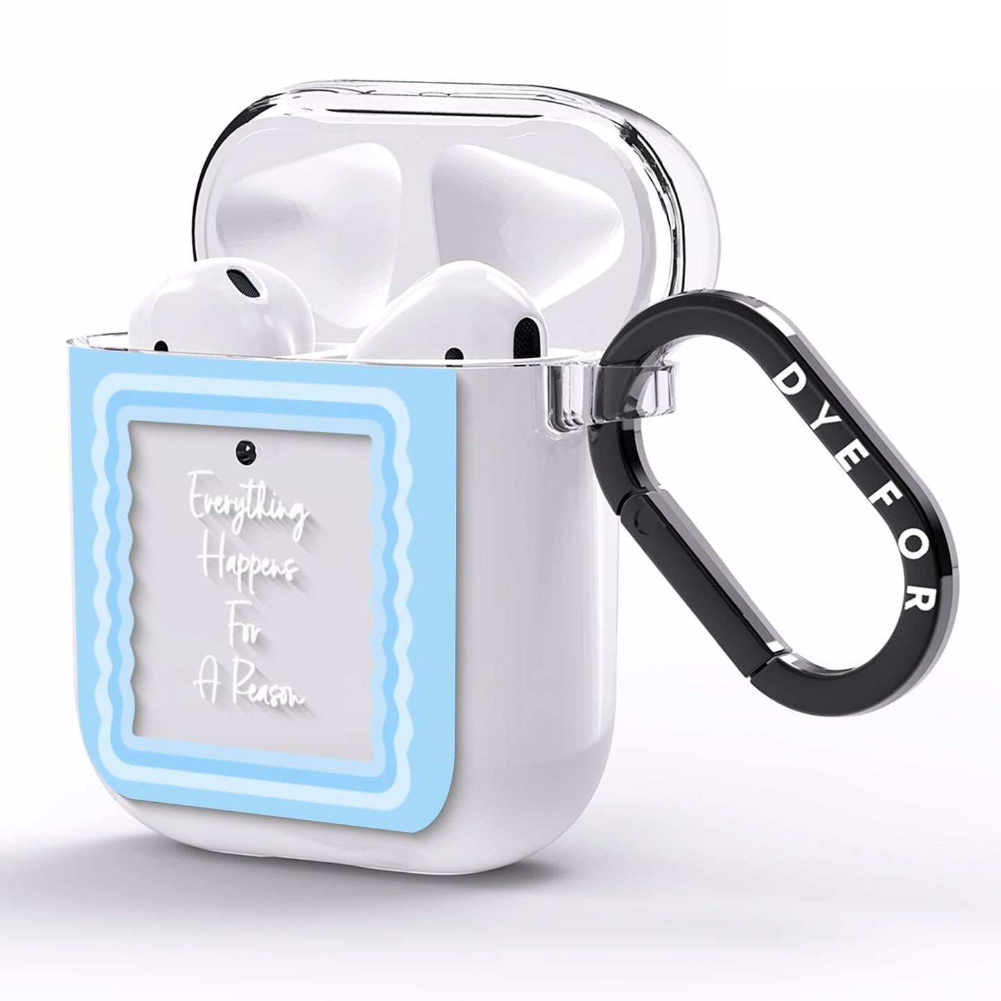 Mirror Quote AirPods Clear Case Side Image