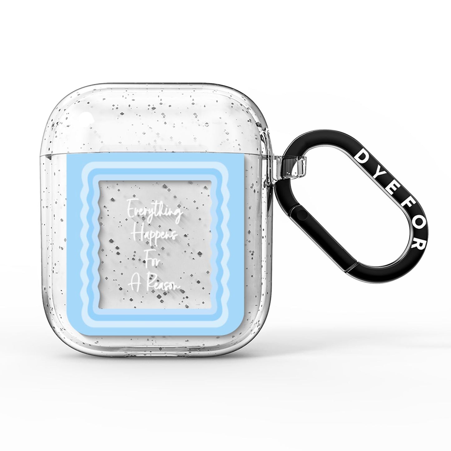 Mirror Quote AirPods Glitter Case