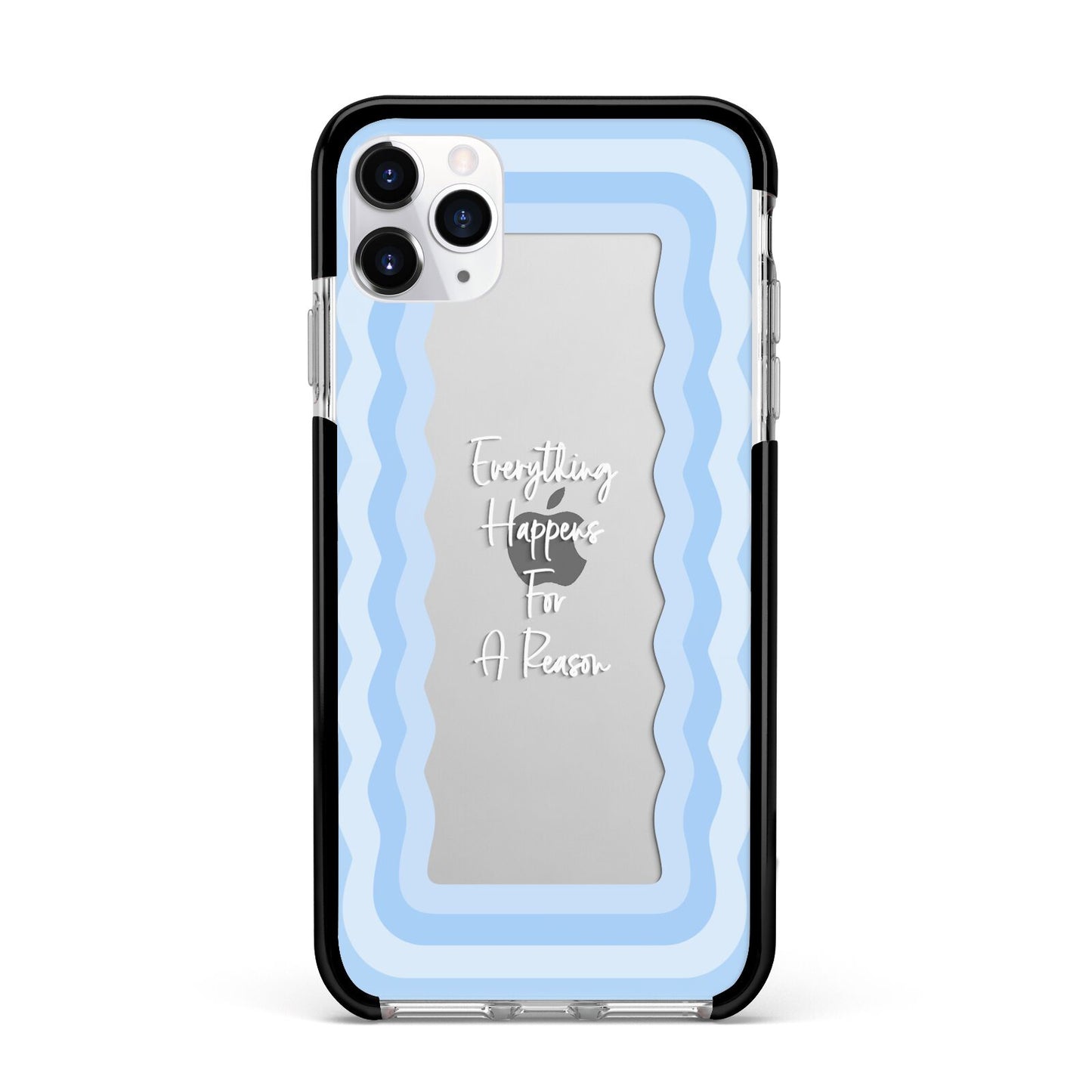 Mirror Quote Apple iPhone 11 Pro Max in Silver with Black Impact Case