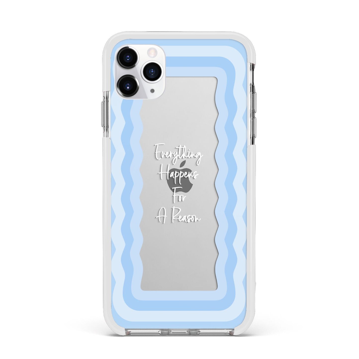 Mirror Quote Apple iPhone 11 Pro Max in Silver with White Impact Case