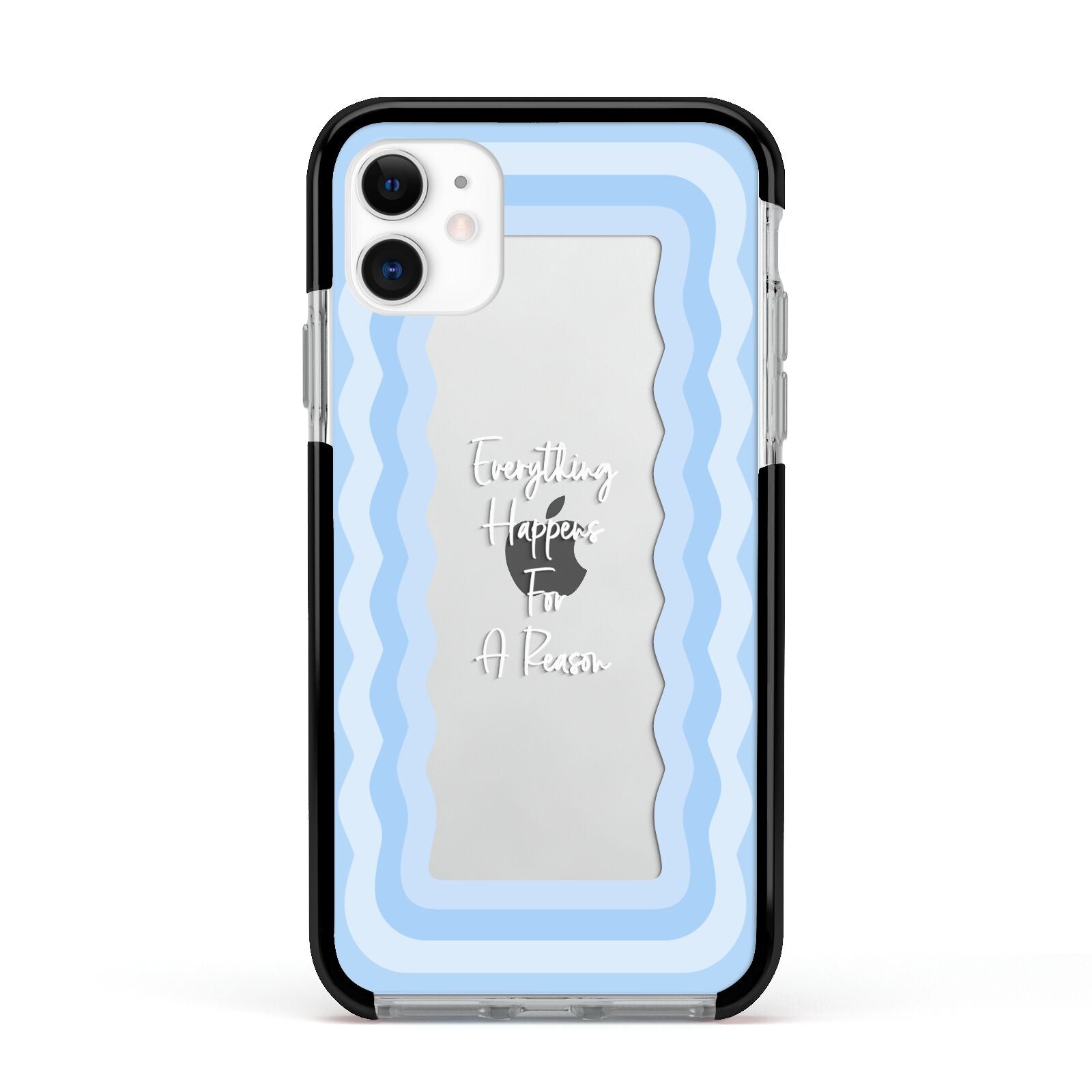 Mirror Quote Apple iPhone 11 in White with Black Impact Case