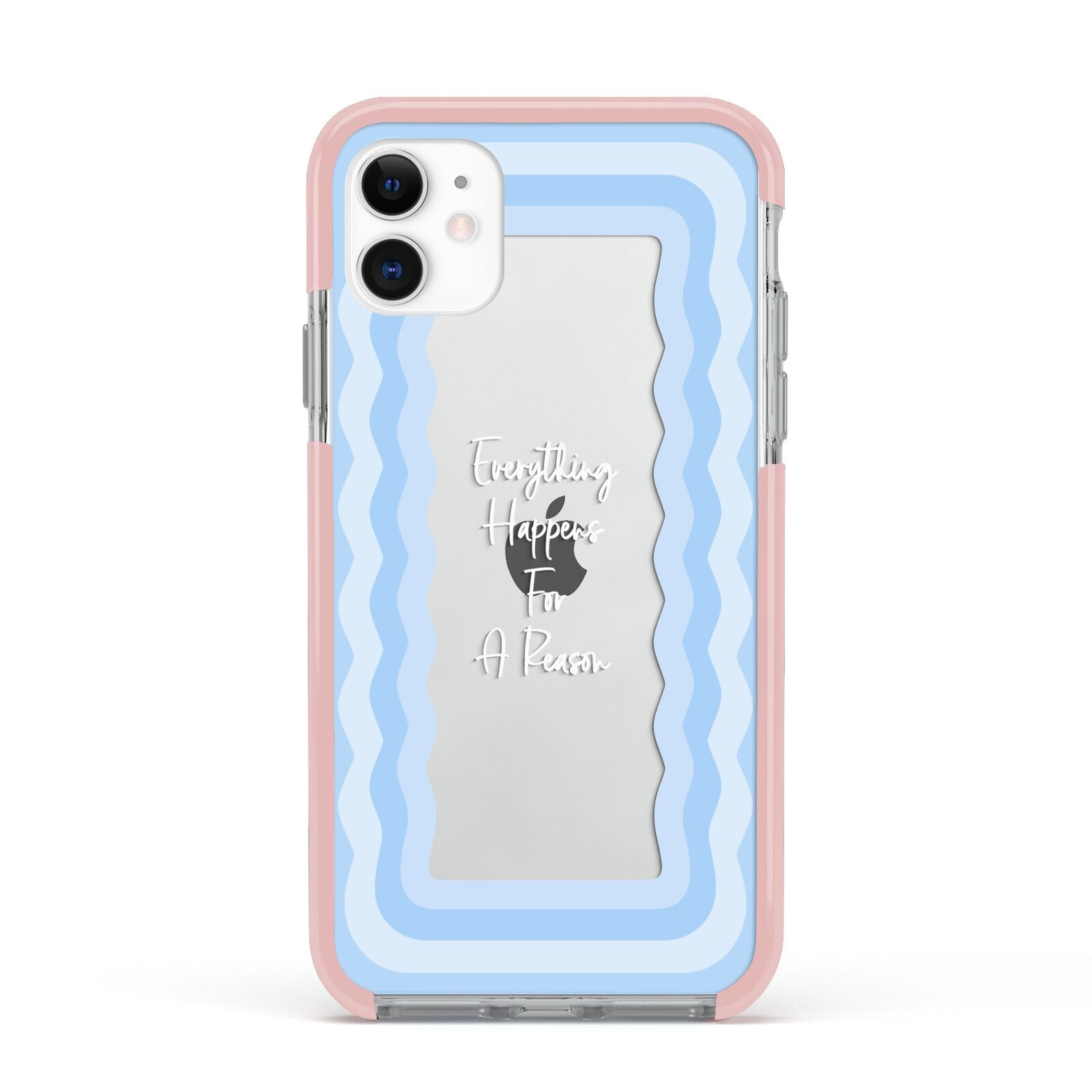 Mirror Quote Apple iPhone 11 in White with Pink Impact Case