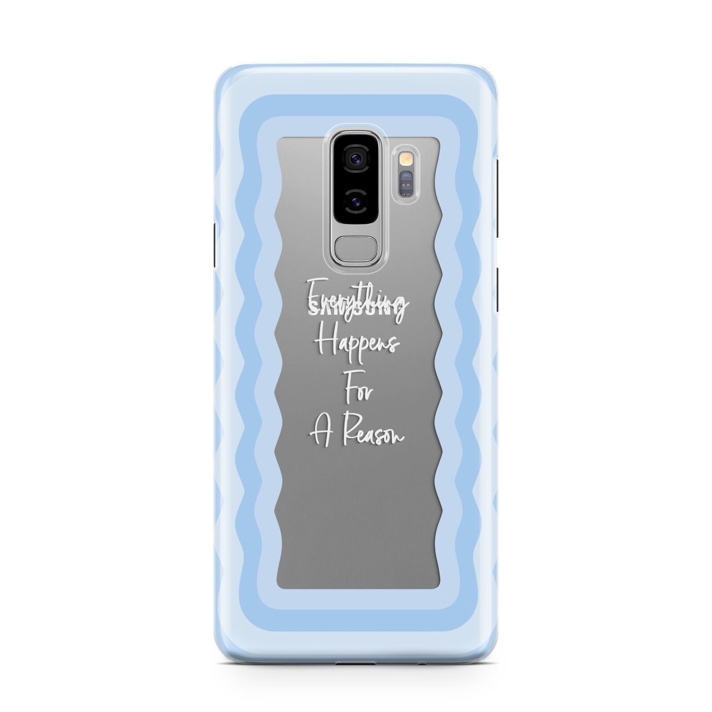 Mirror Quote Samsung Galaxy S9 Plus Case on Silver phone