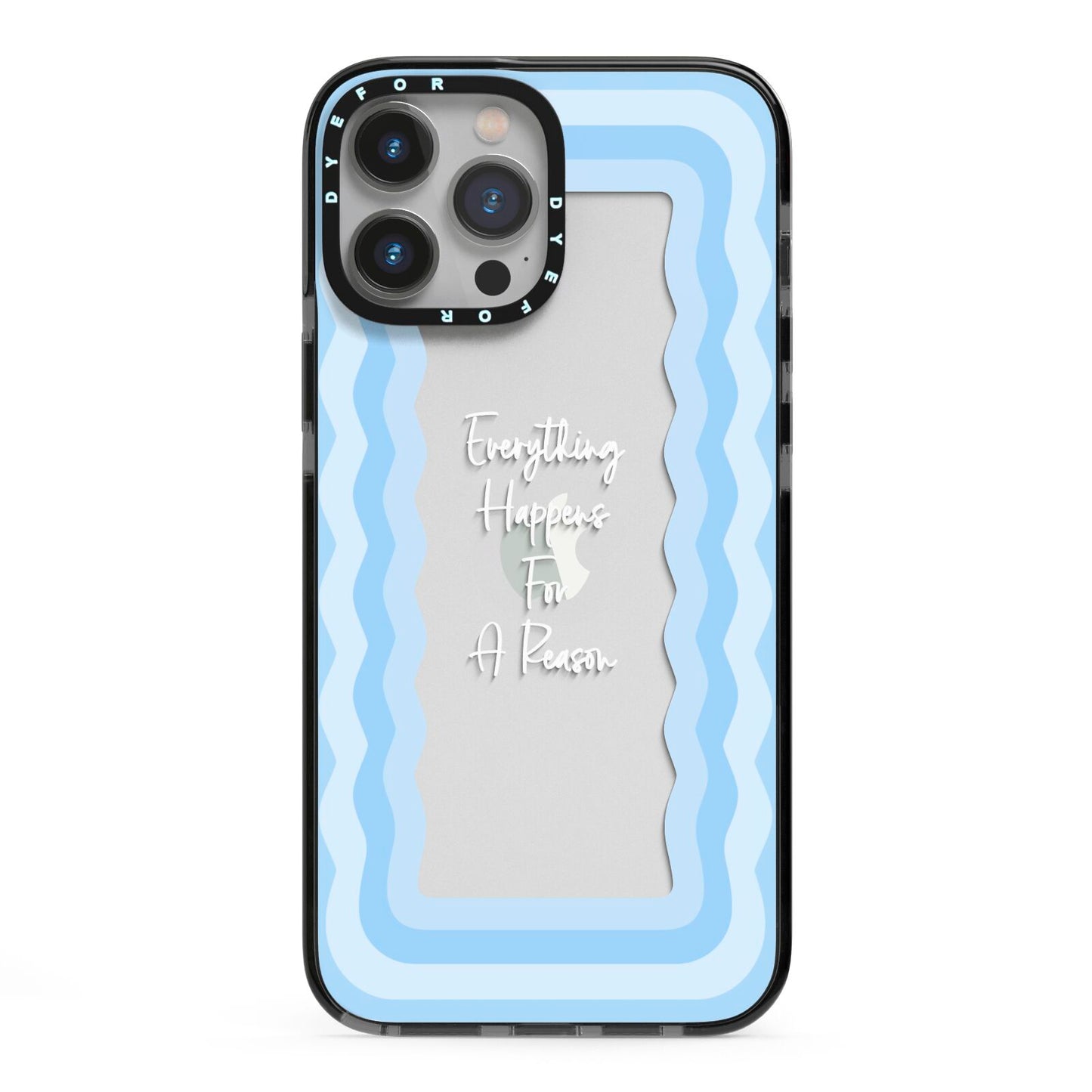 Mirror Quote iPhone 13 Pro Max Black Impact Case on Silver phone