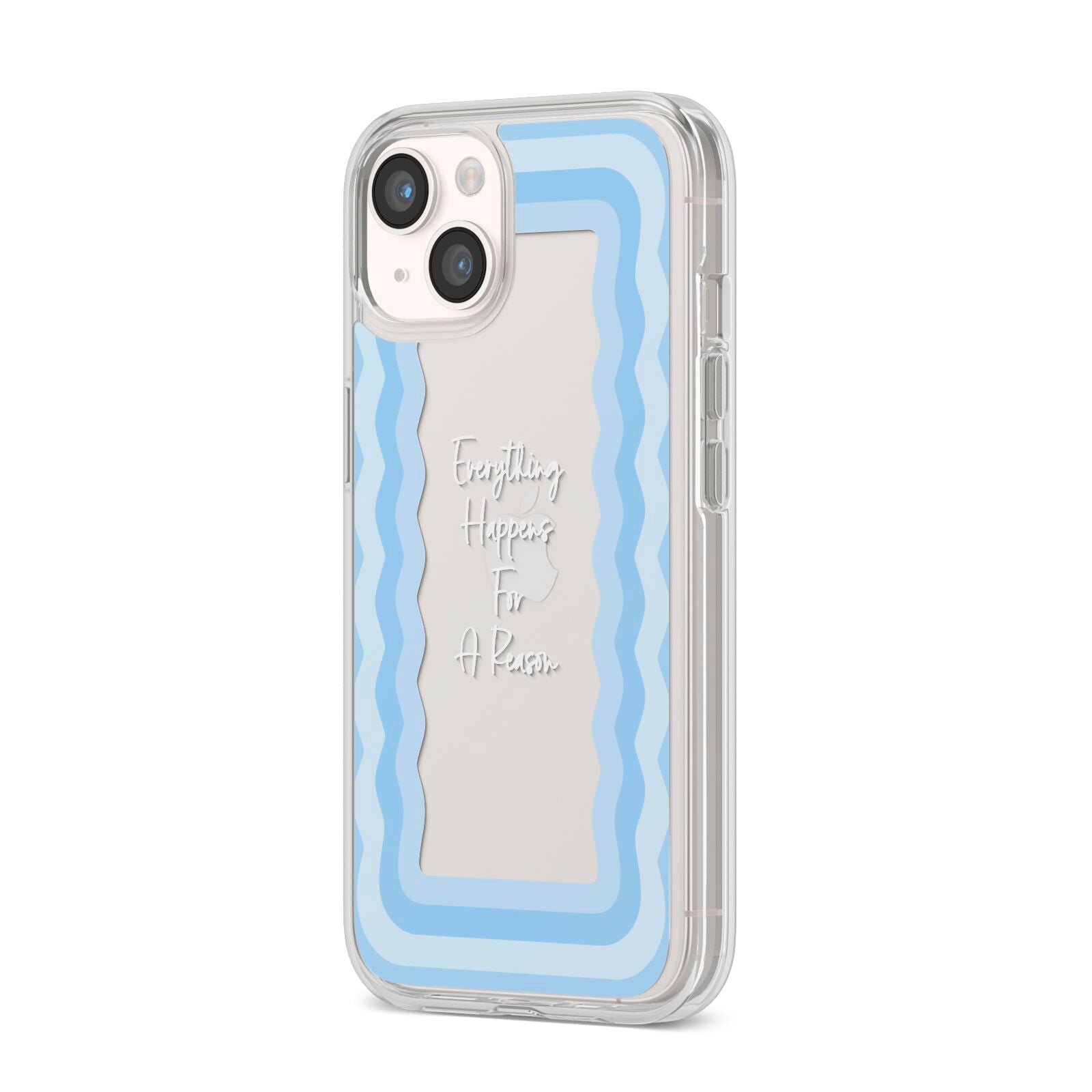 Mirror Quote iPhone 14 Clear Tough Case Starlight Angled Image