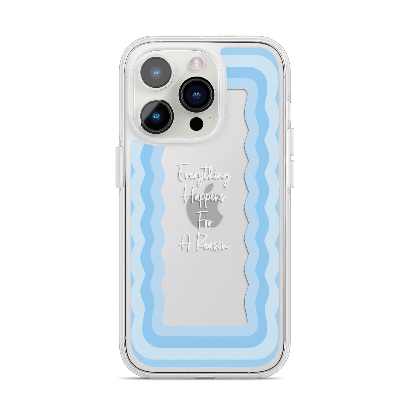 Mirror Quote iPhone 14 Pro Clear Tough Case Silver