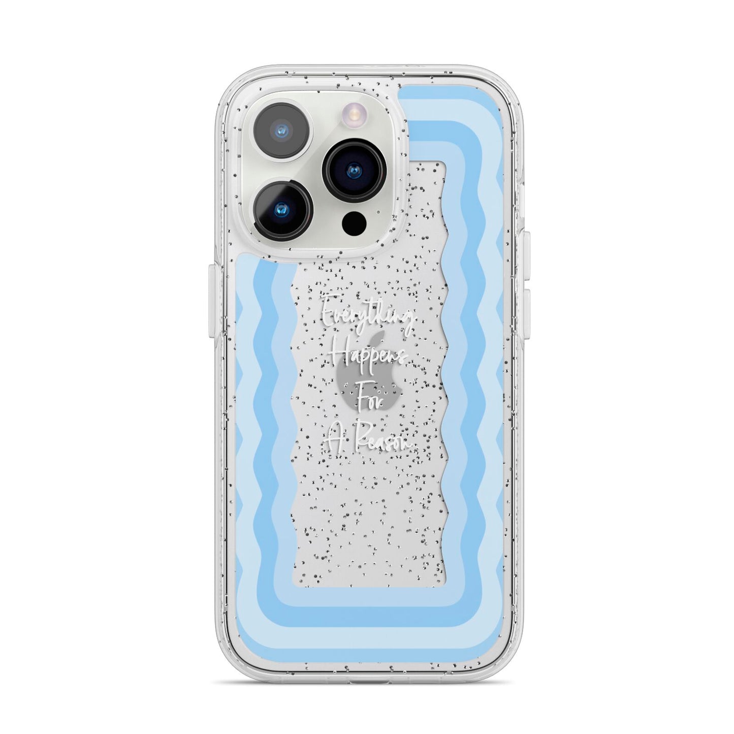 Mirror Quote iPhone 14 Pro Glitter Tough Case Silver