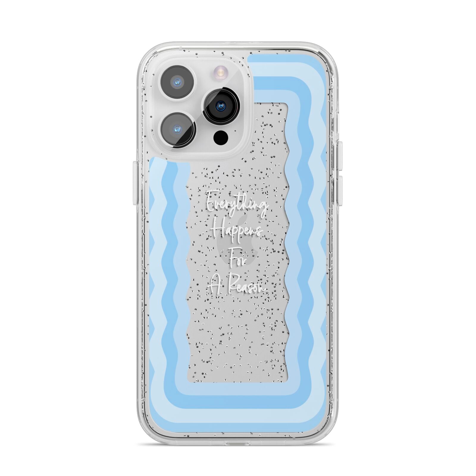 Mirror Quote iPhone 14 Pro Max Glitter Tough Case Silver