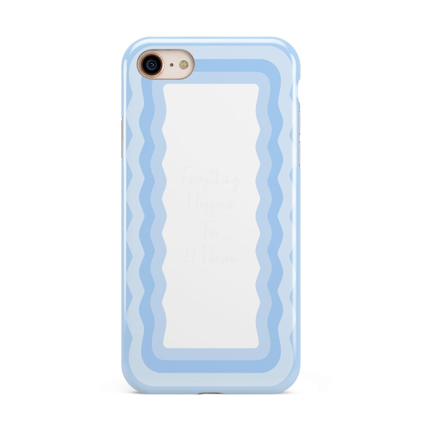 Mirror Quote iPhone 8 3D Tough Case on Gold Phone