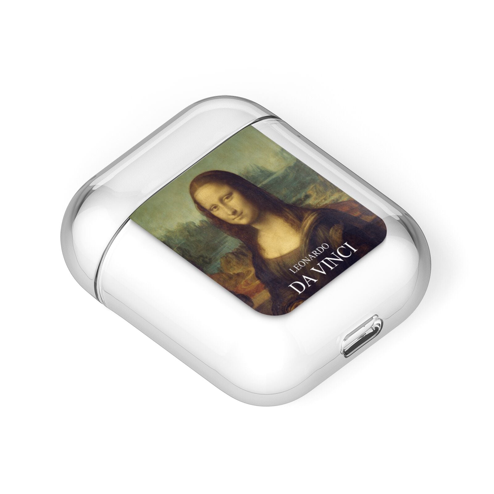 Mona Lisa By Da Vinci AirPods Case Laid Flat