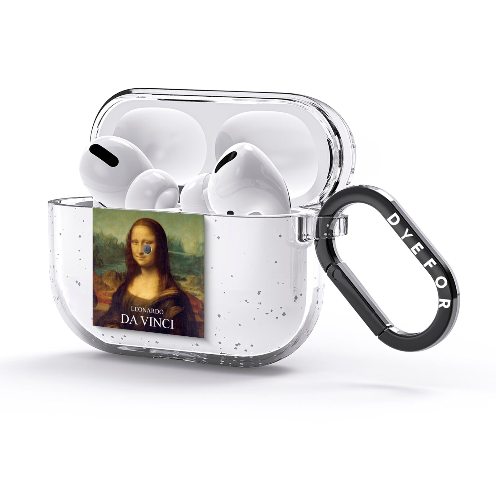 Mona Lisa By Da Vinci AirPods Glitter Case 3rd Gen Side Image