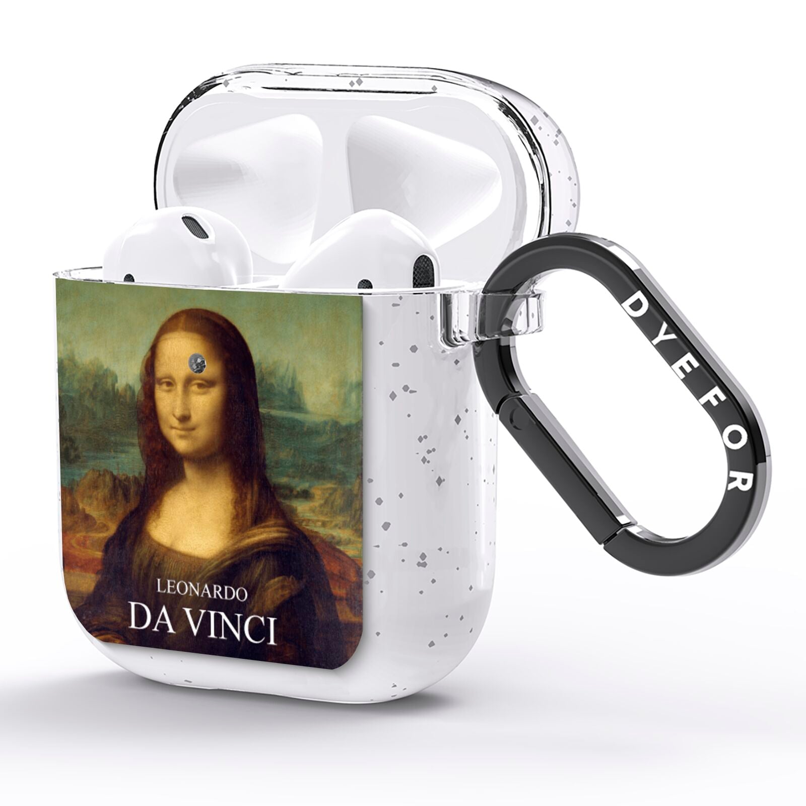 Mona Lisa By Da Vinci AirPods Glitter Case Side Image