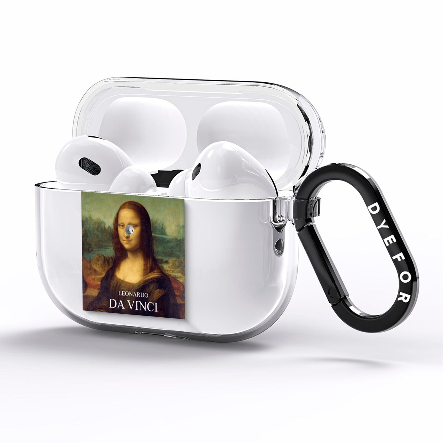 Mona Lisa By Da Vinci AirPods Pro Clear Case Side Image