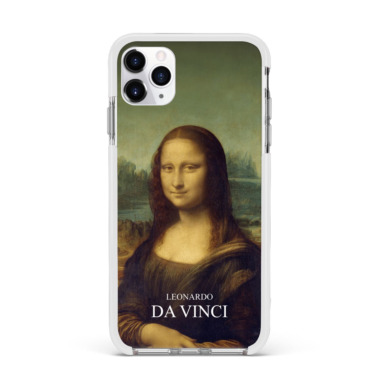 Mona Lisa By Da Vinci Apple iPhone 11 Pro Max in Silver with White Impact Case