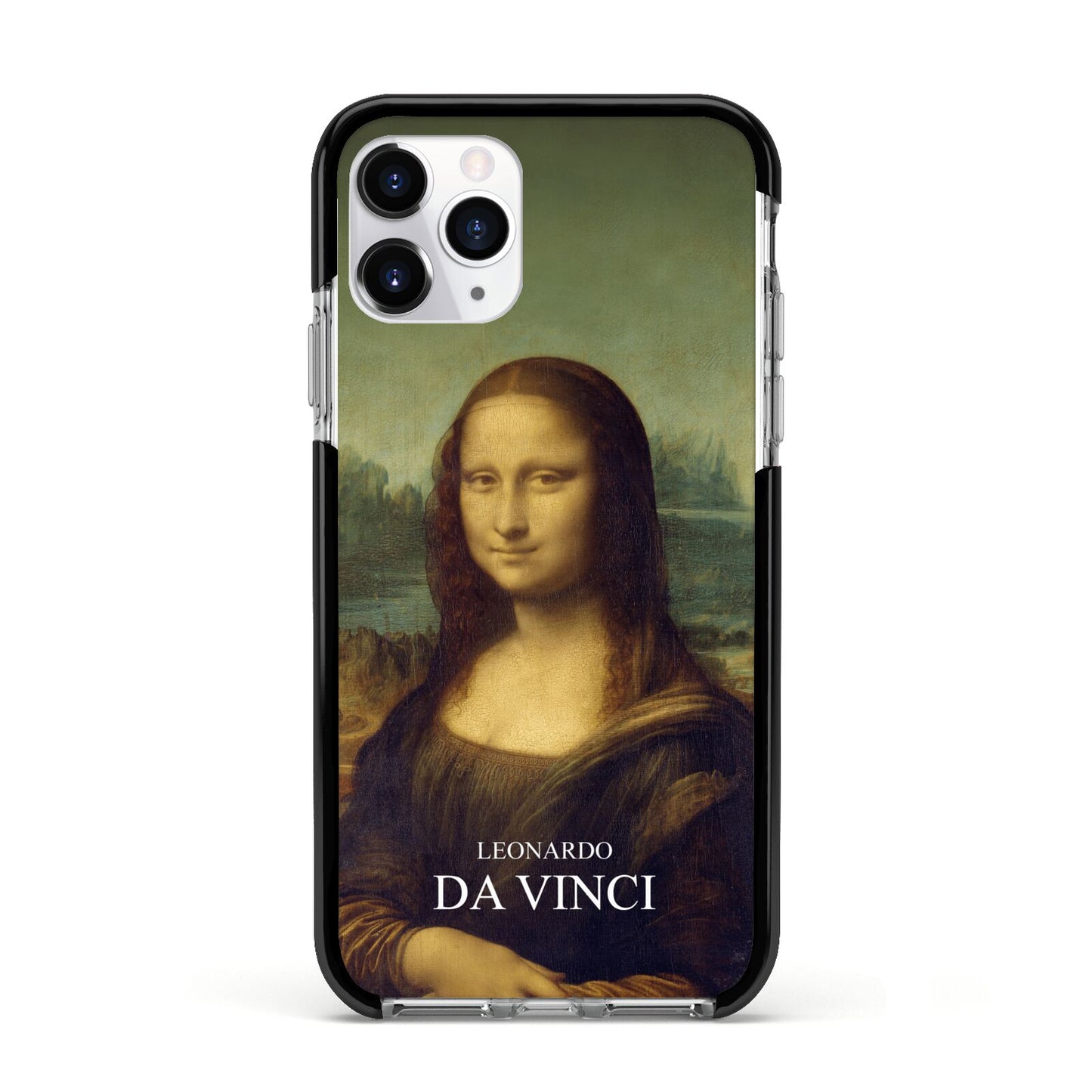 Mona Lisa By Da Vinci Apple iPhone 11 Pro in Silver with Black Impact Case