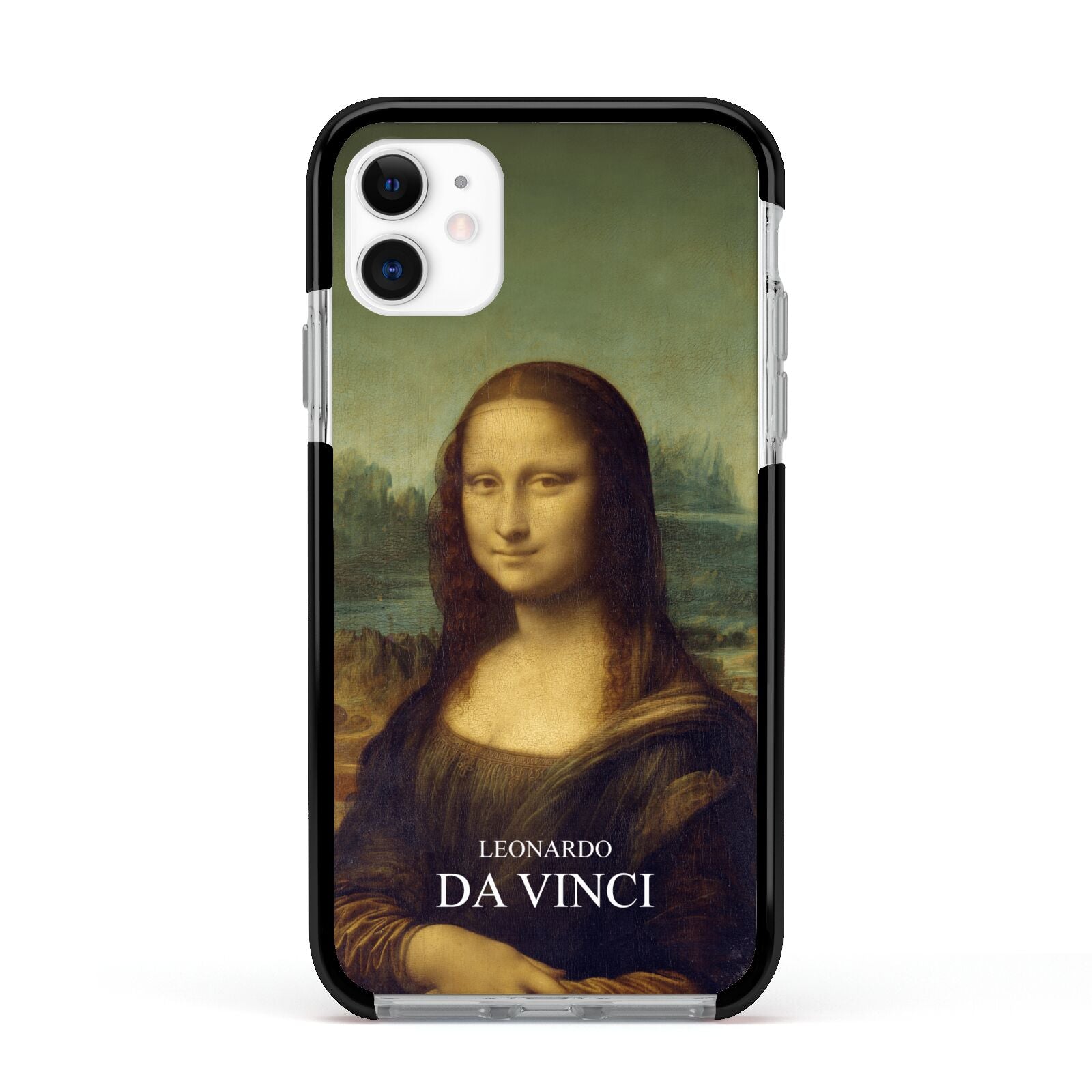 Mona Lisa By Da Vinci Apple iPhone 11 in White with Black Impact Case