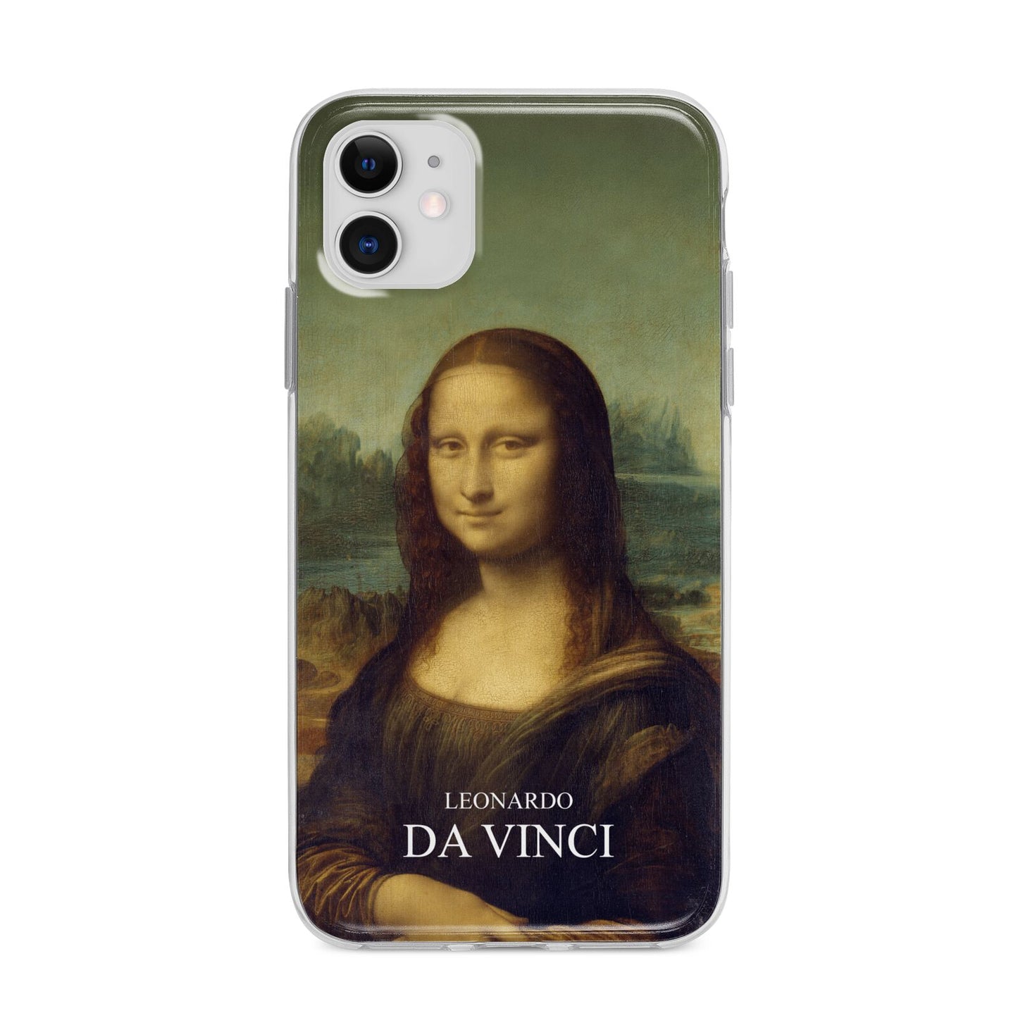 Mona Lisa By Da Vinci Apple iPhone 11 in White with Bumper Case