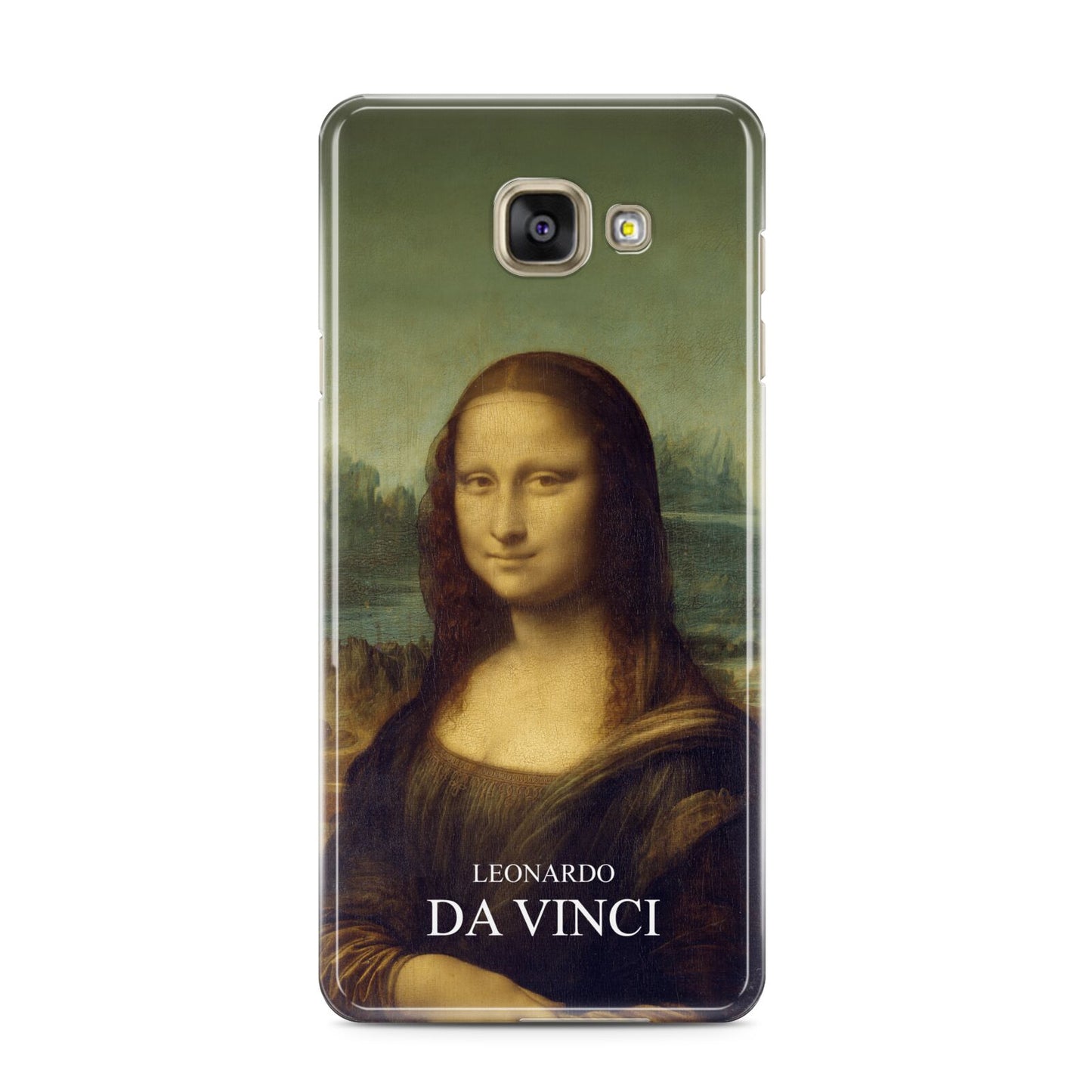 Mona Lisa By Da Vinci Samsung Galaxy A3 2016 Case on gold phone