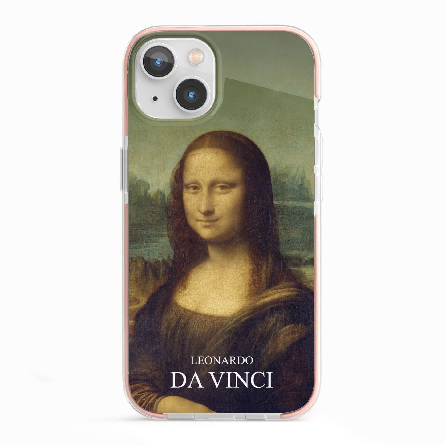 Mona Lisa By Da Vinci iPhone 13 TPU Impact Case with Pink Edges