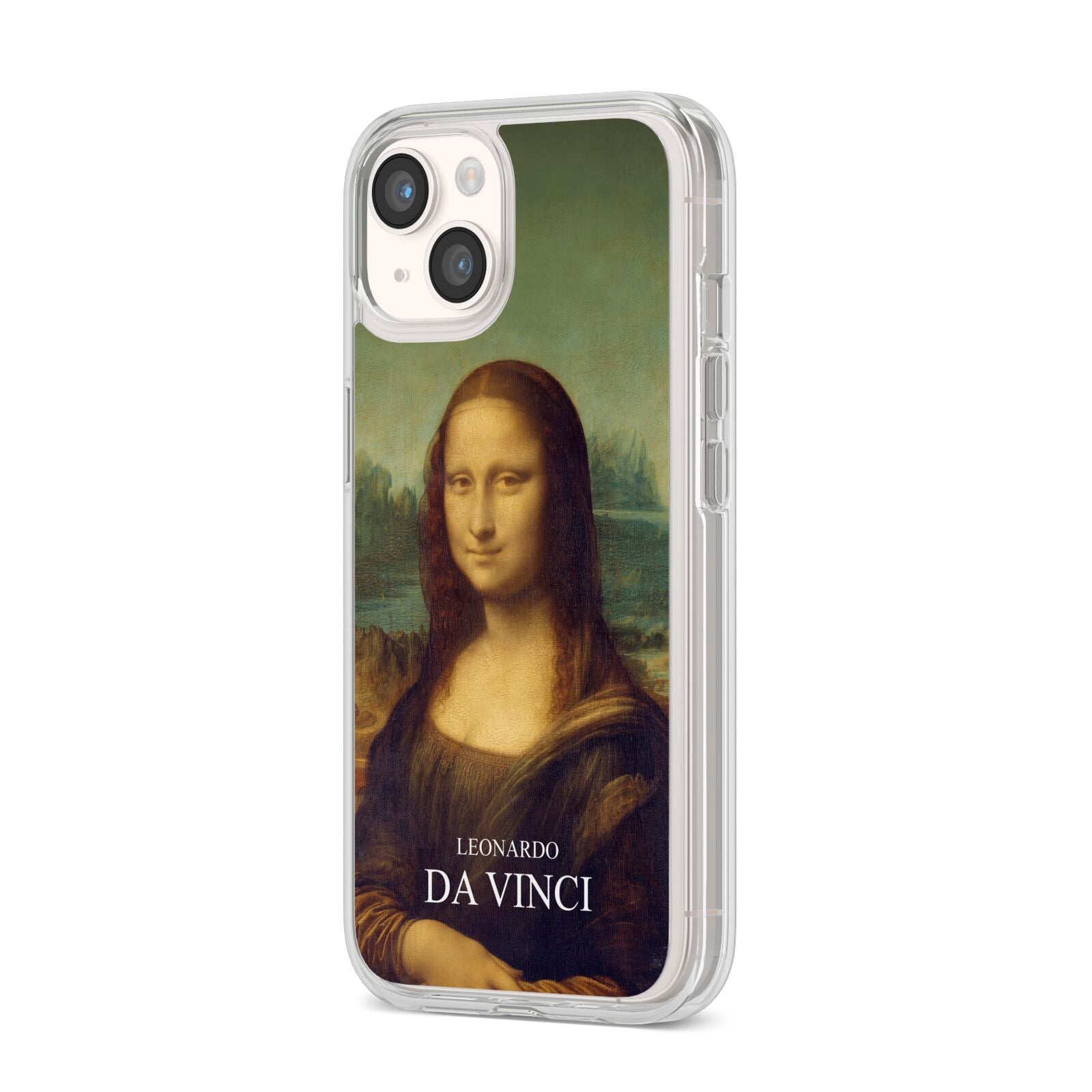 Mona Lisa By Da Vinci iPhone 14 Clear Tough Case Starlight Angled Image