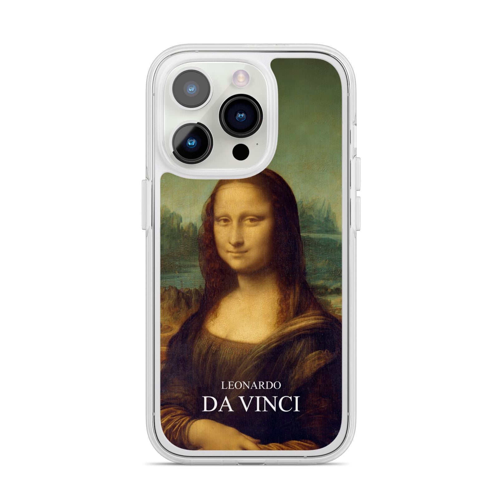 Mona Lisa By Da Vinci iPhone 14 Pro Clear Tough Case Silver