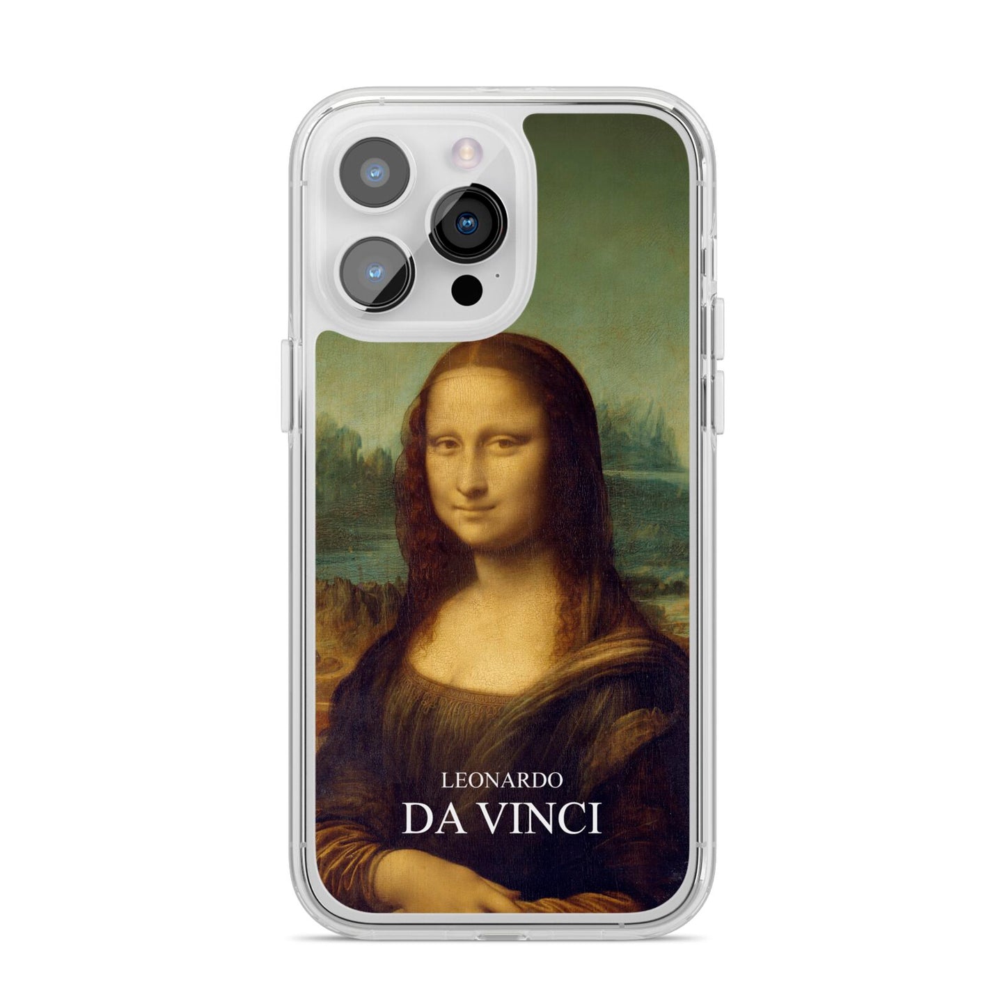 Mona Lisa By Da Vinci iPhone 14 Pro Max Clear Tough Case Silver