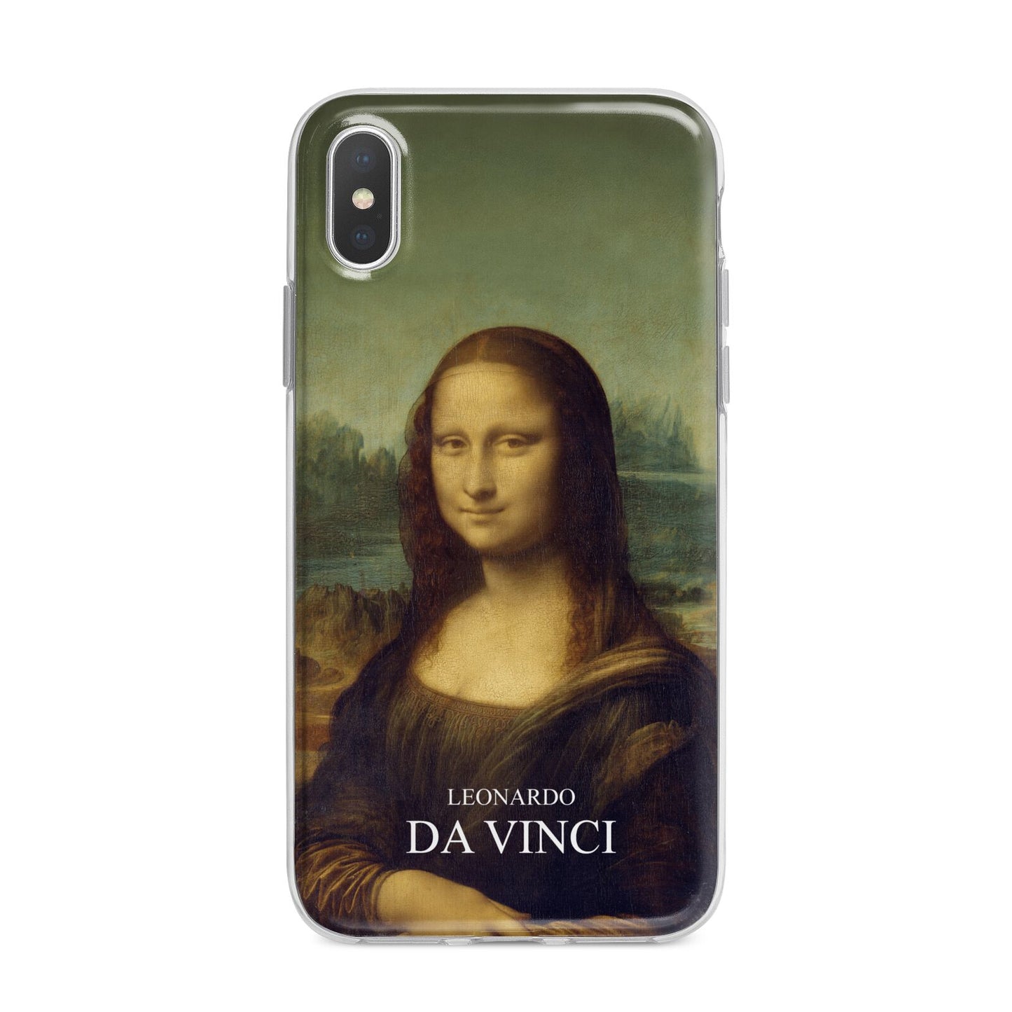 Mona Lisa By Da Vinci iPhone X Bumper Case on Silver iPhone Alternative Image 1