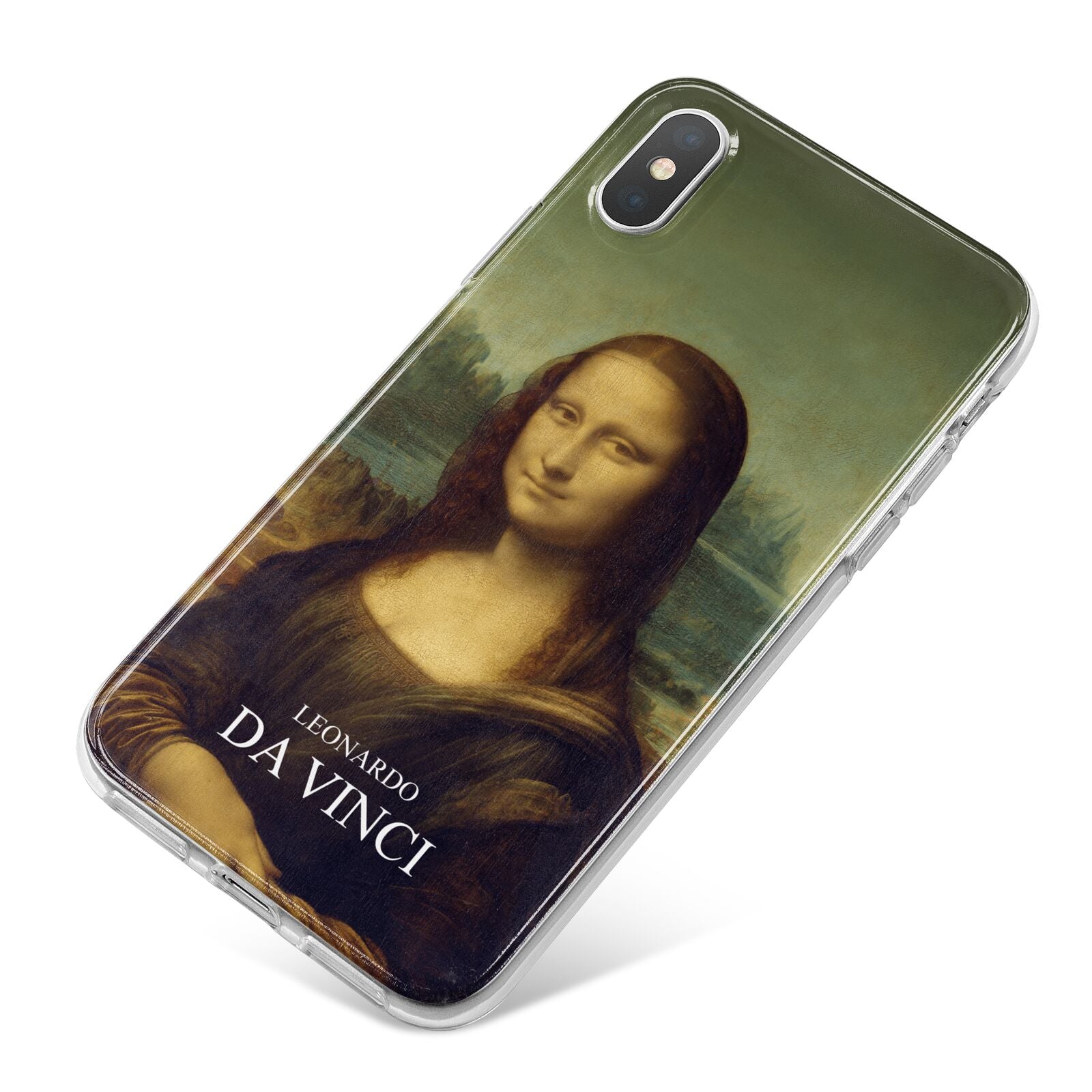 Mona Lisa By Da Vinci iPhone X Bumper Case on Silver iPhone