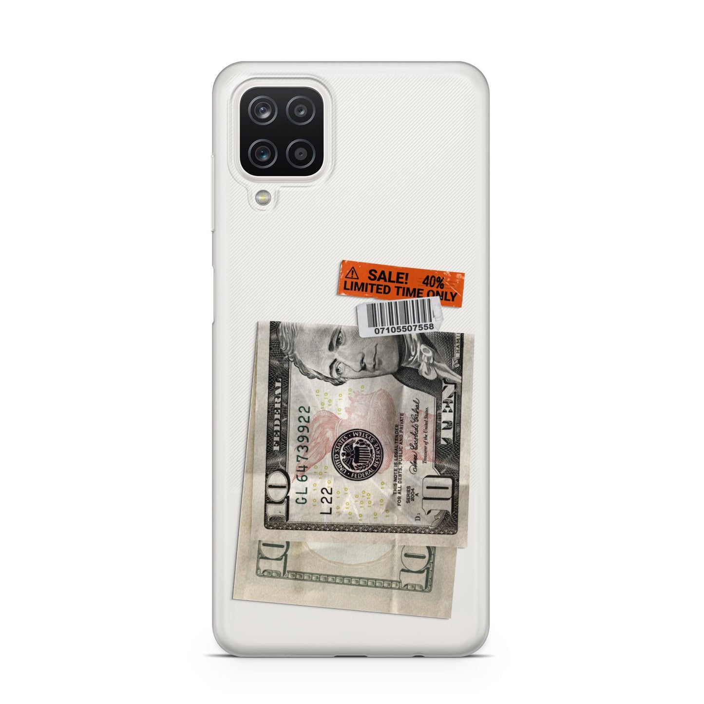 Money and Sale Sticker Samsung A12 Case