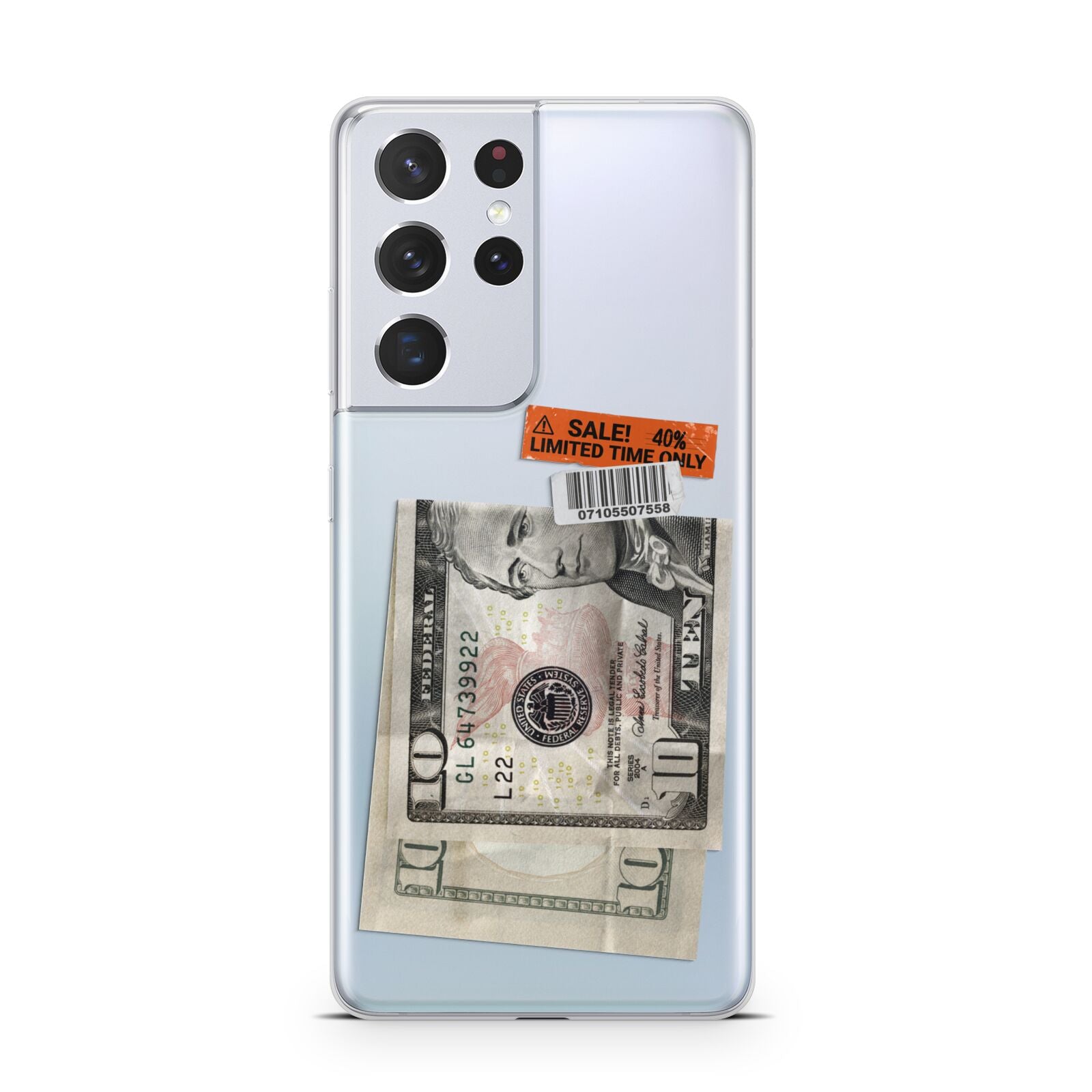 Money and Sale Sticker Samsung S21 Ultra Case