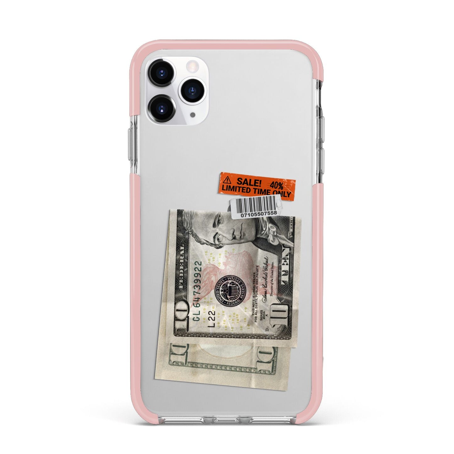 Money and Sale Sticker iPhone 11 Pro Max Impact Pink Edge Case