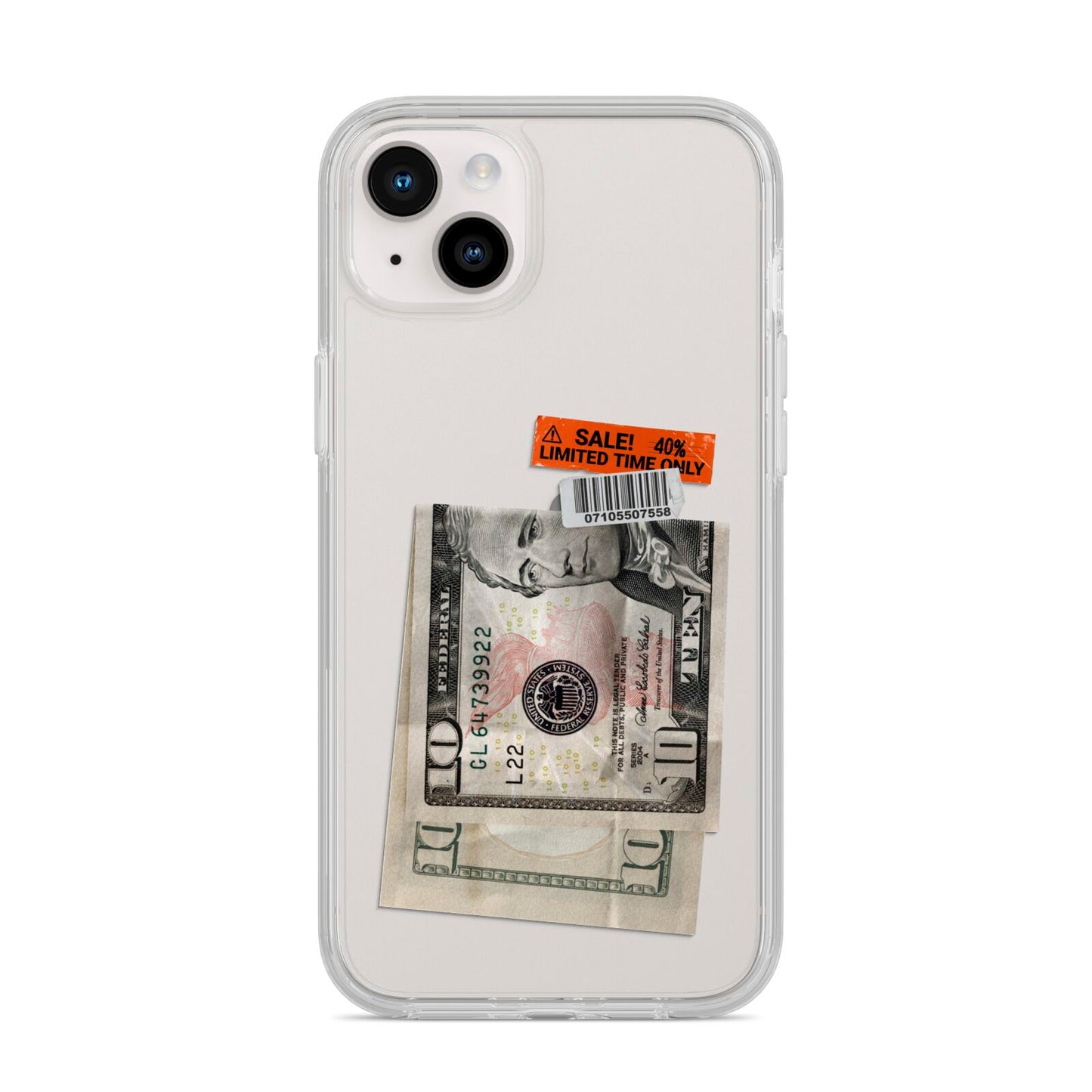 Money and Sale Sticker iPhone 14 Plus Clear Tough Case Starlight