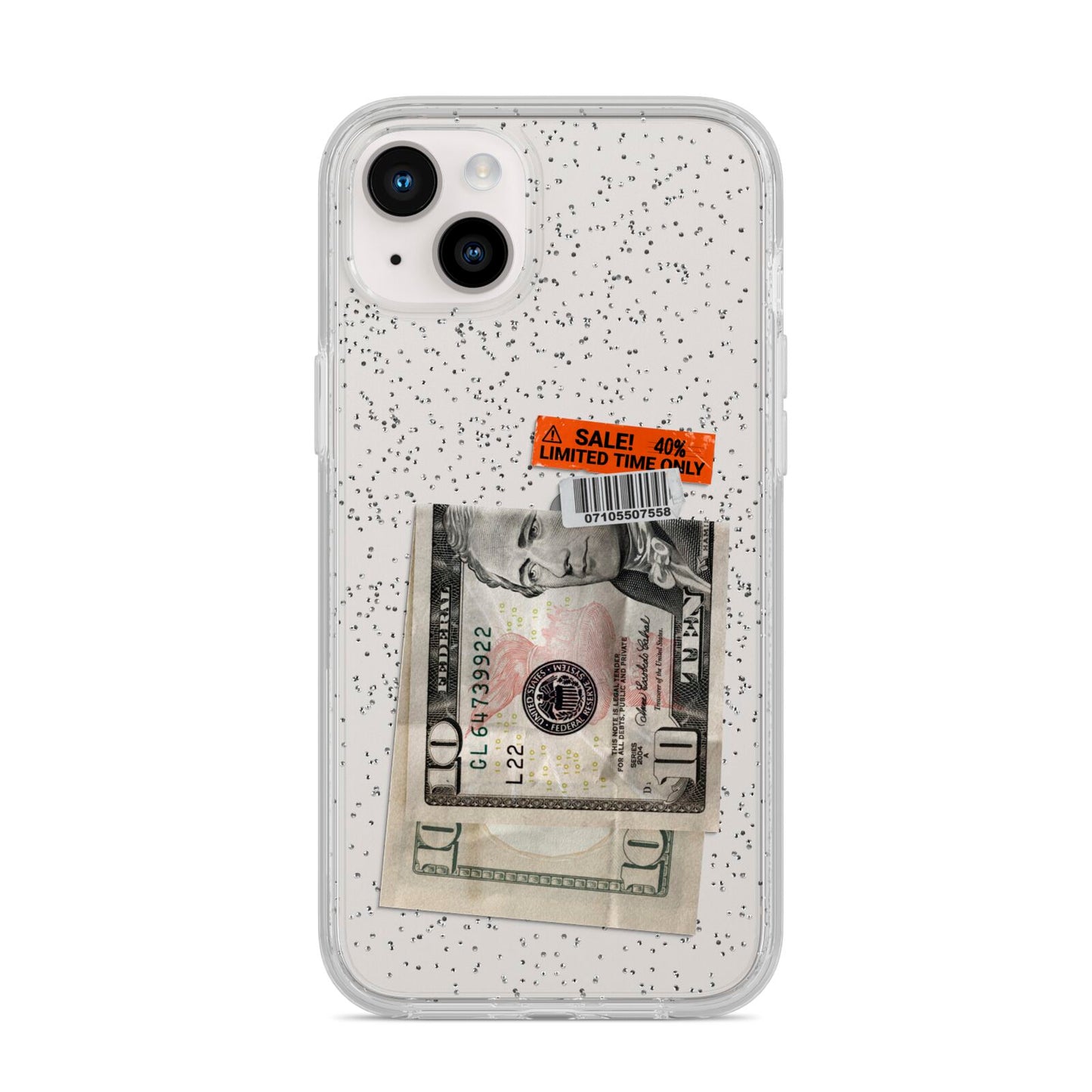 Money and Sale Sticker iPhone 14 Plus Glitter Tough Case Starlight